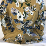 Erdem floral embroidered cotton peplum shari jacket with wing collars