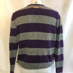 Five G striped large grey and purple jumper