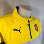 Arsenal Puma yellow white and navy quarter zip fleece