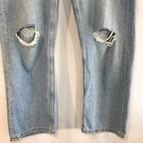 Tommy Jeans by Tommy Hilfiger relaxed baggy light blue jeans with knee slits and distressed look
