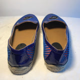 Christian Louboutin neone orange and blue 'Neo Resille Patent Ivy Espapop' Espadrilles