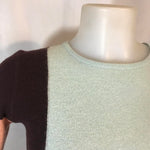Louis Feraud block coloured knit cashmere baby tee crop top
