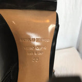 Black leather heels by Nicholas Kirkwood completely unworn