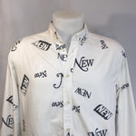 Soulland "New York" print button down shirt