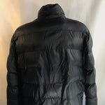 All Saints black basic essential puffer jacket / coat with hide-able hood