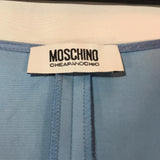 Moschino Cheap and Chic blue sleeveless blue vest top embellished with colourful gems in the shape o