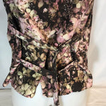 Ann Demeulemeester floral waistcoat vest with frill pleat detailing and adjustable strap along the b