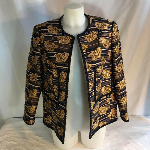 Leandra Medine x Mango embroidered tailored open jacket