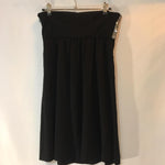 Theory strapless black mini dress/ long top with silver sequined tube bandeau section
