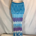 Morgan De Toi knit crochet fishnet ombre midi maxi skirt