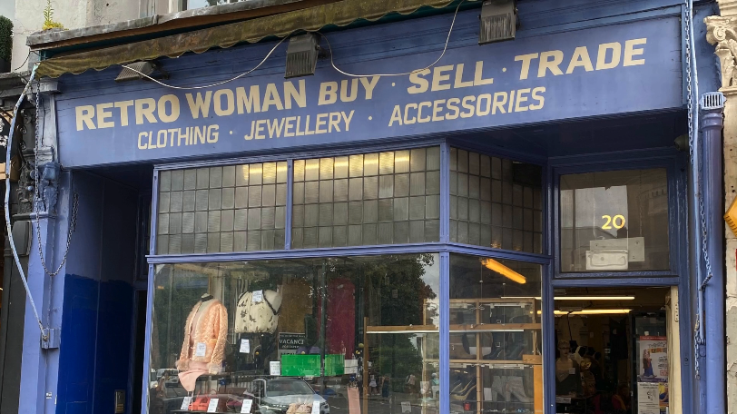 Retro Woman Storefront in Notting Hill
